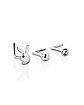 Multi-Pack CZ Playboy L-Bend Nose Rings