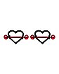 Red Heart Nipple Shields - 14 Gauge