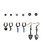 Multi-Pack Sun Moon Stud Earrings and Dangle Earrings - 6 Pair