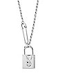 Playboy Bunny Lock Safety Pin Pendant Chain Necklace