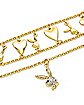 Playboy Bunny Double Chain and Pendant Necklace
