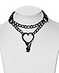 Black Playboy Bunny Chain Choker Necklace