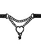 Black Playboy Bunny Chain Choker Necklace