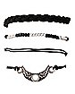 Multi-Pack Moon Cord and Beaded Bracelets - 4 Pack