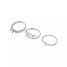 Multi-Pack Spike Skull and Wing Rings - 9 Pack at Spencer's