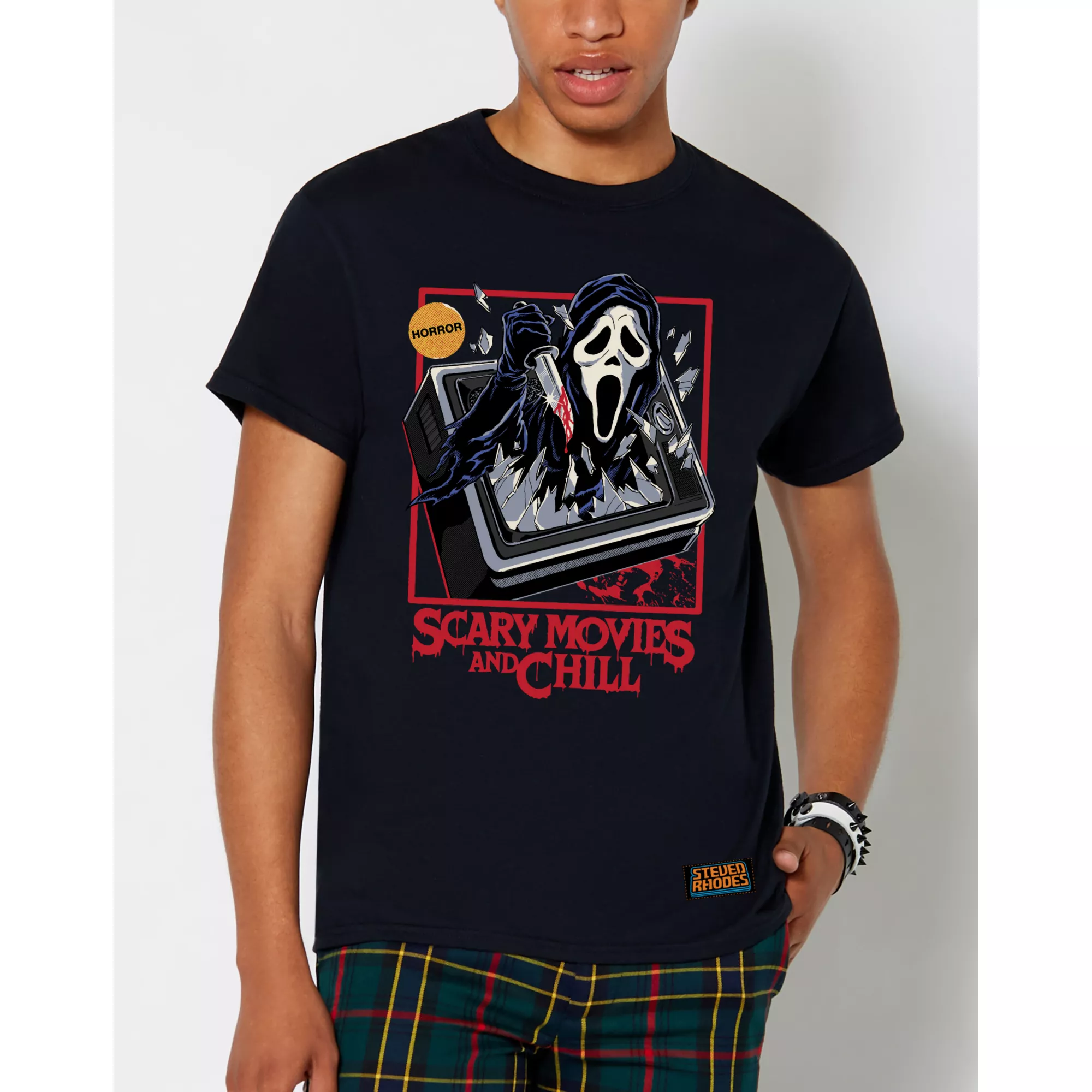 Ghost Face Scary Movies and Chill T Shirt - Steven Rhodes