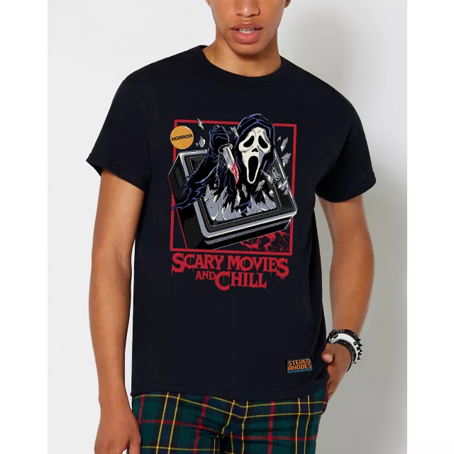 Ghost Face Scary Movies and Chill T Shirt - Steven Rhodes at Spencer's