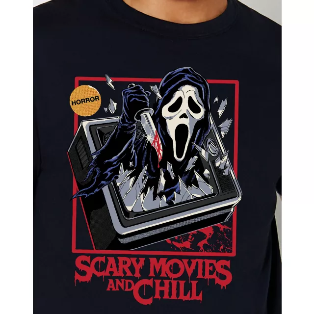 Ghost Face Scary Movies and Chill T Shirt - Steven Rhodes