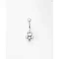 Round CZ Titanium Belly Ring - 14 Gauge at Spencer's