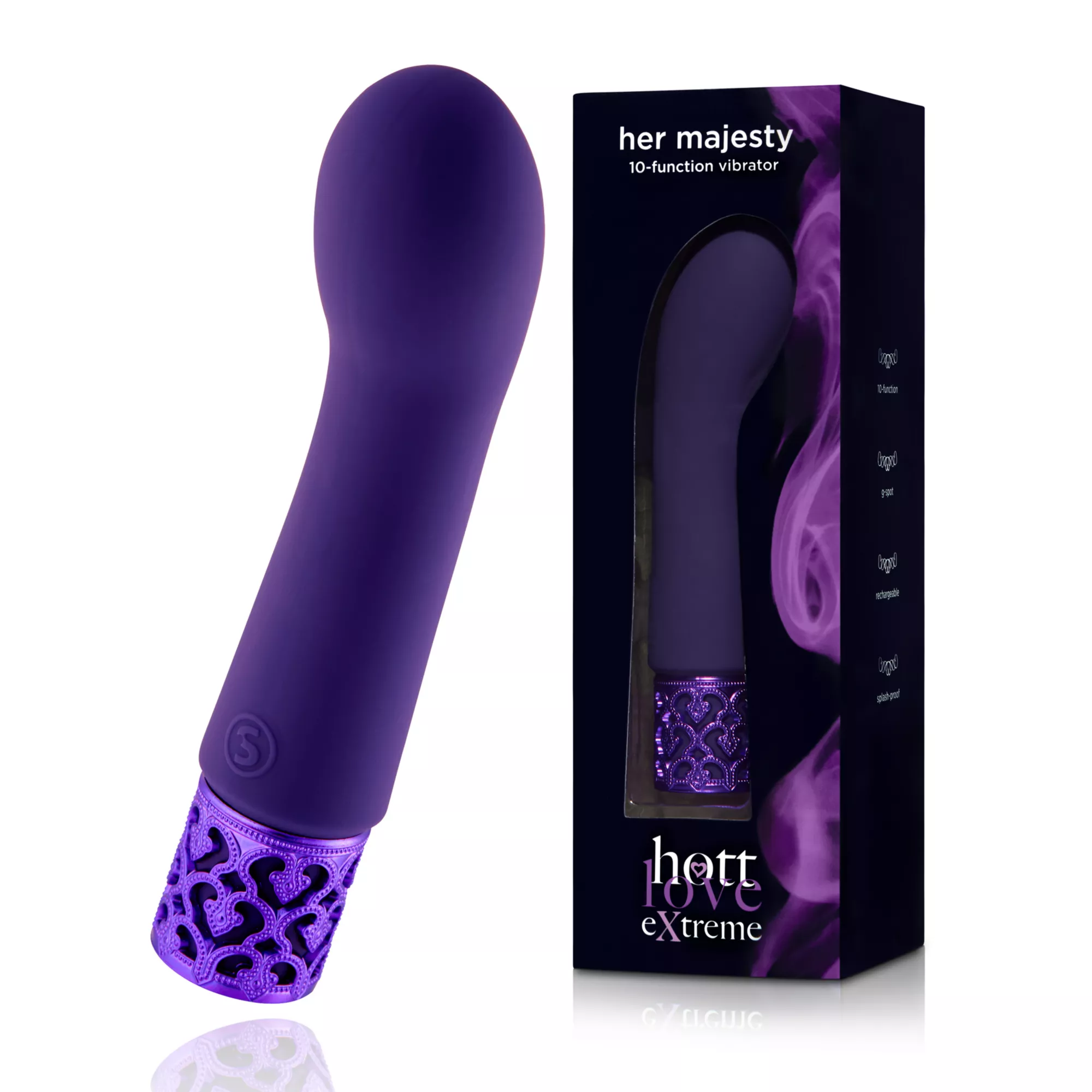 Her Majesty 10-Function Rechargeable G-Spot Vibrator 4 Inch - Hott Love Extreme at Spencer's