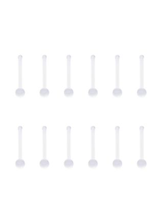 18G Nose Piercing Retainers - Clear, 3 Pack