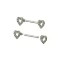 Clear CZ Heart Nipple Barbells at Spencer's