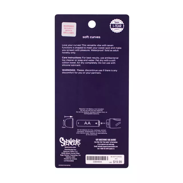 Soft Curves 7-Function G-Spot Vibrator 5 Inch - Hott Love at Spencer's