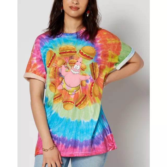 Tie Dye Patrick Krabby Patties T Shirt - SpongeBob SquarePants at Spencer's