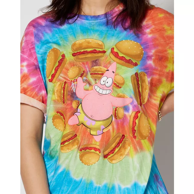Tie Dye Patrick Krabby Patties T Shirt - SpongeBob SquarePants at Spencer's