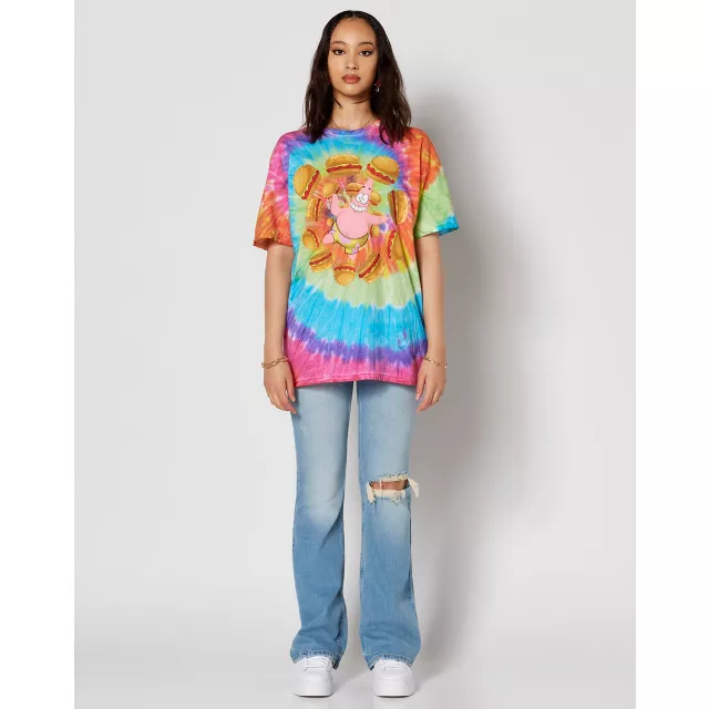 Tie Dye Patrick Krabby Patties T Shirt - SpongeBob SquarePants at Spencer's