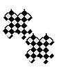 Black and White Checkered X Nipple Pasties