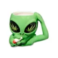 Smoking Alien Molded Coffee Mug - 20 oz. at Spencer's