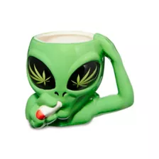 Smoking Alien Molded Coffee Mug - 20 oz. at Spencer's