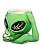 Smoking Alien Molded Coffee Mug - 20 oz.