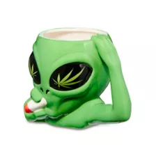 Smoking Alien Molded Coffee Mug - 20 oz. at Spencer's