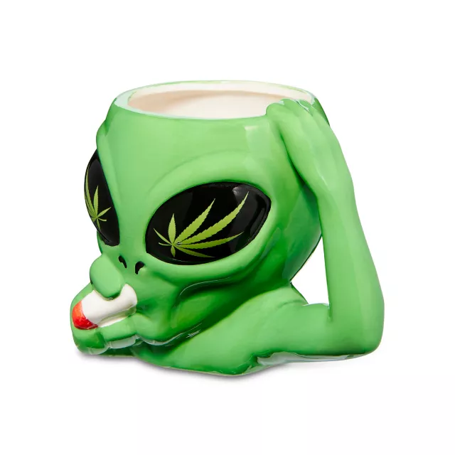 Smoking Alien Molded Coffee Mug - 20 oz. at Spencer's