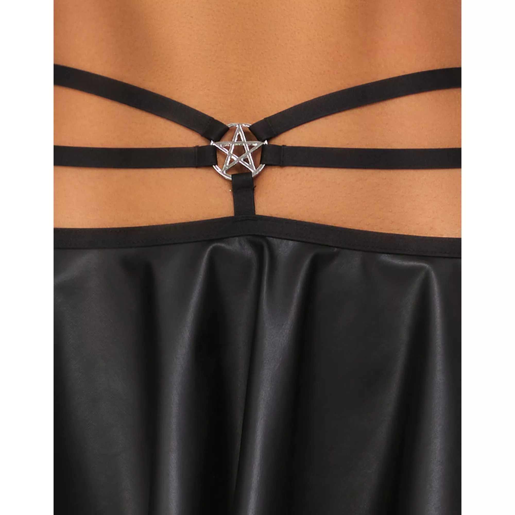 Black Pentagram Strappy Skirt at Spencer's