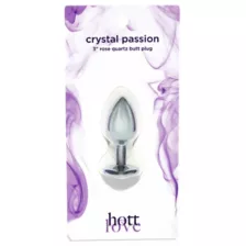 Crystal Passion Rose Quartz Butt Plug 3 Inch - Hott Love at Spencer's