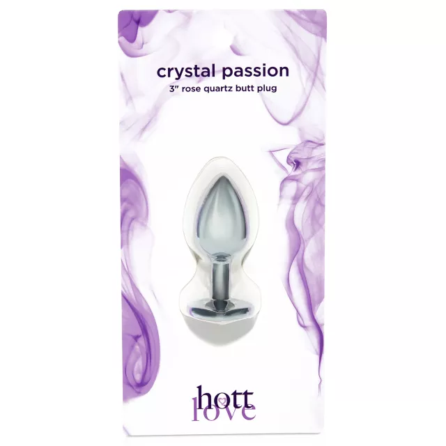Crystal Passion Rose Quartz Butt Plug 3 Inch - Hott Love at Spencer's