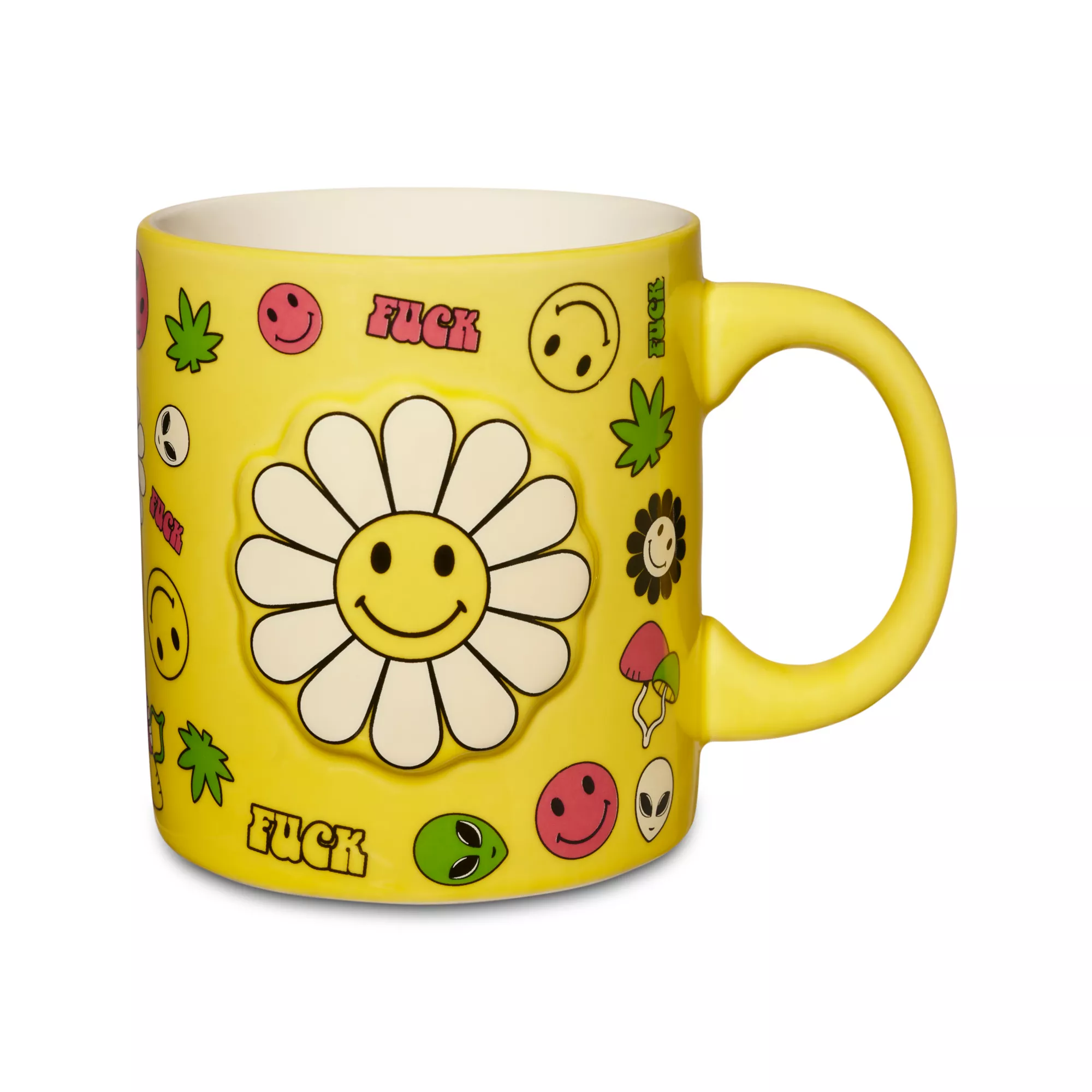 Flower Smiley Face Icon Coffee Mug - 20 oz. at Spencer's