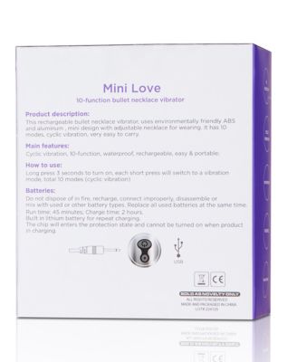 Mini Love 10-Function Waterproof Bullet Necklace Vibrator