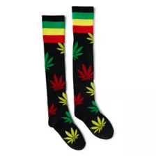 Weed Leaf Striped Knee High Socks at Spencer's