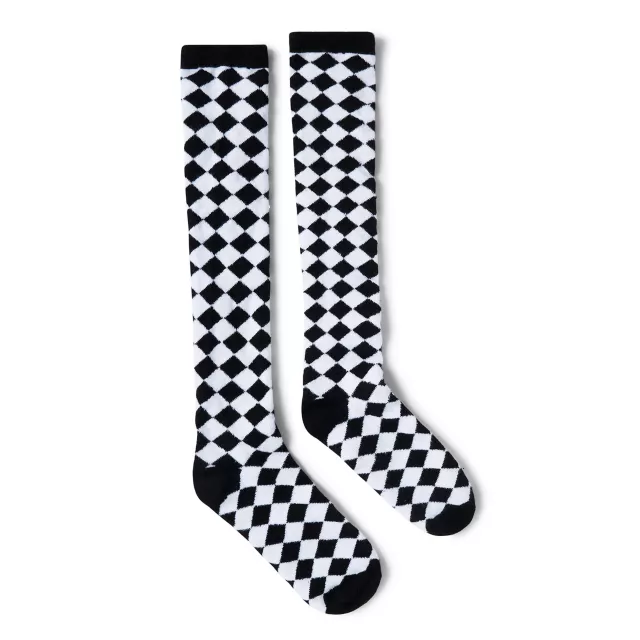 Checkered Diamond Knee High Socks at Spencer's
