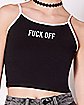 Fuck Off Cropped Tank Top