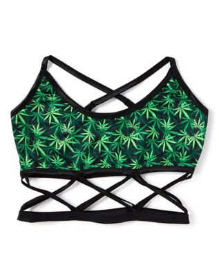 Weed Leaf Caged Bralette