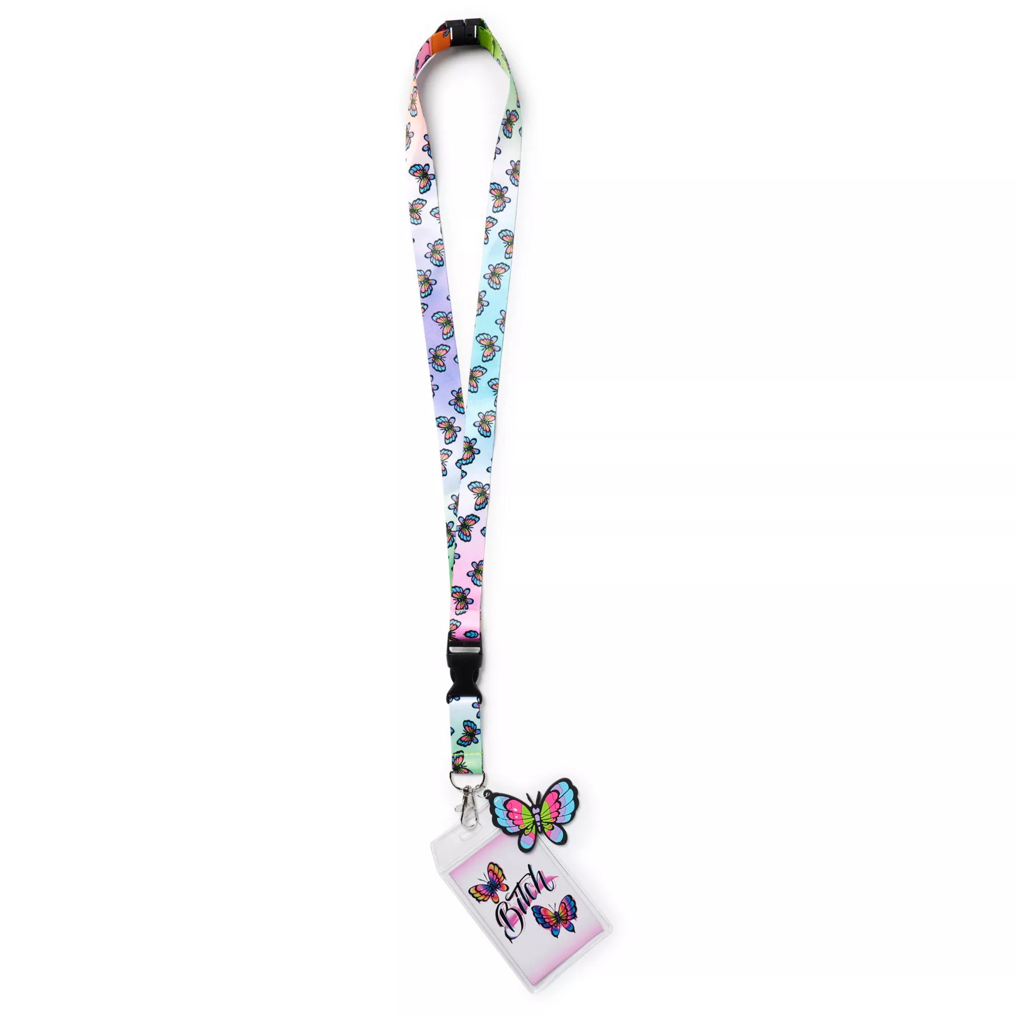 Butterfly Bitch Lanyard at Spencer's