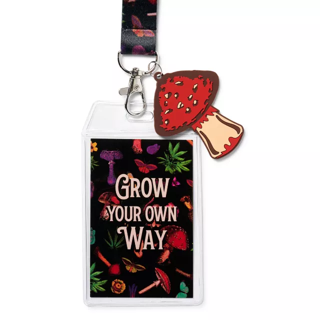 Mushroom Grow Your Own Way Lanyard at Spencer's