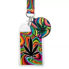 Trippy Leaf Lanyard at Spencer's