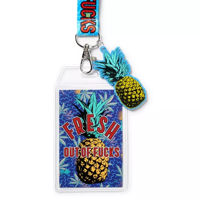 Fresh Out of Fucks Pineapple Lanyard at Spencer's