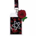 Pentagram Roses Lanyard at Spencer's