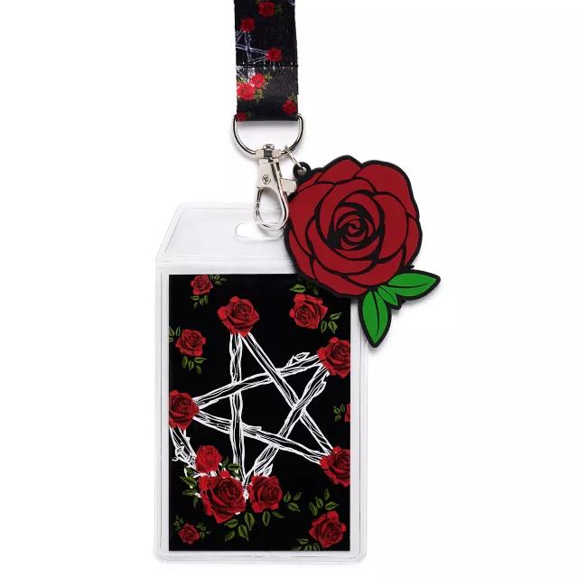 Pentagram Roses Lanyard at Spencer's