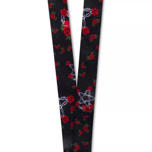 Pentagram Roses Lanyard at Spencer's