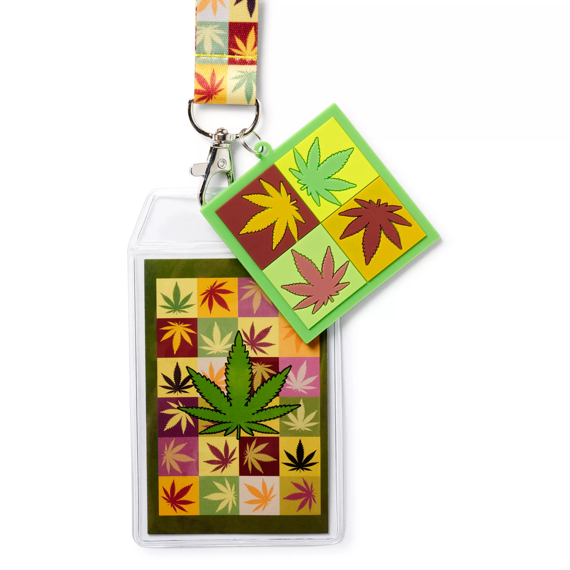 Panel Weed Leaf Lanyard at Spencer's