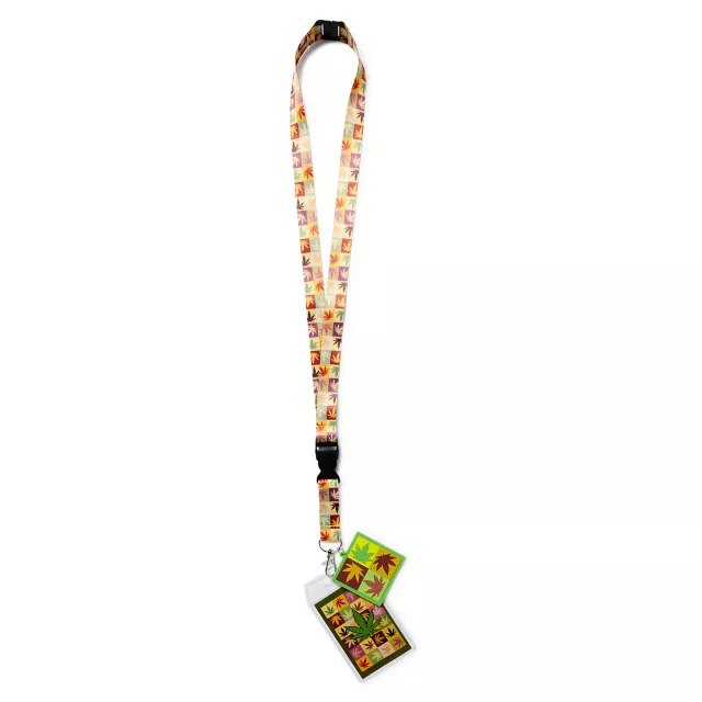 Panel Weed Leaf Lanyard at Spencer's