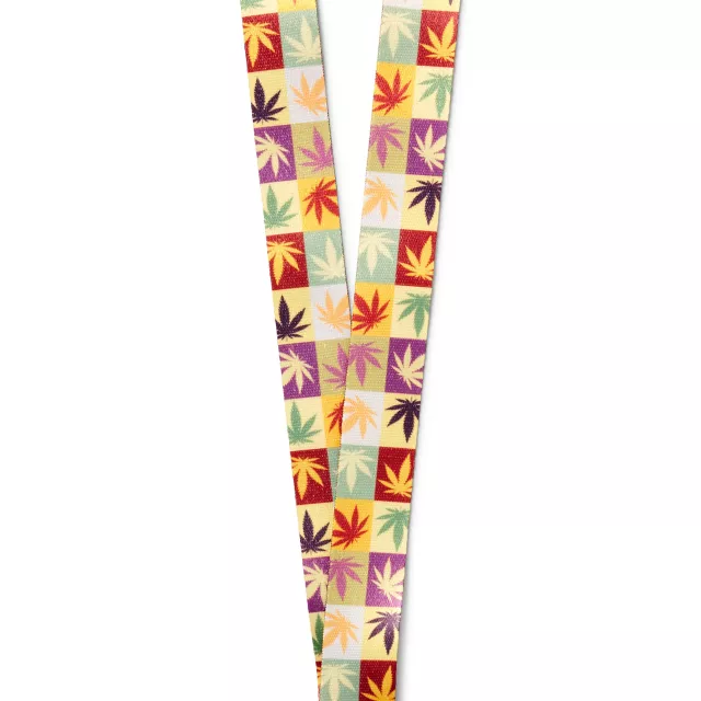 Panel Weed Leaf Lanyard at Spencer's
