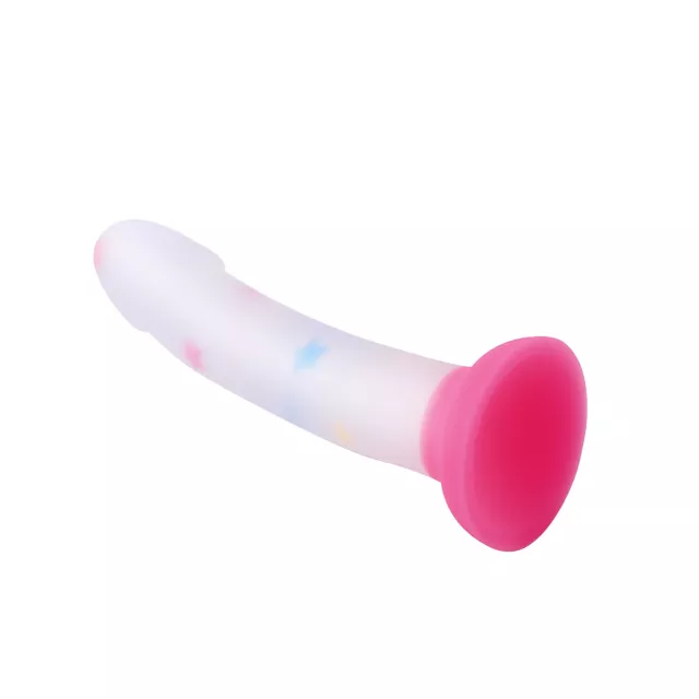 Glow in the Dark Star Struck Suction Cup Confetti Dildo 7.5 Inch - Hott Love Extreme at Spencer's