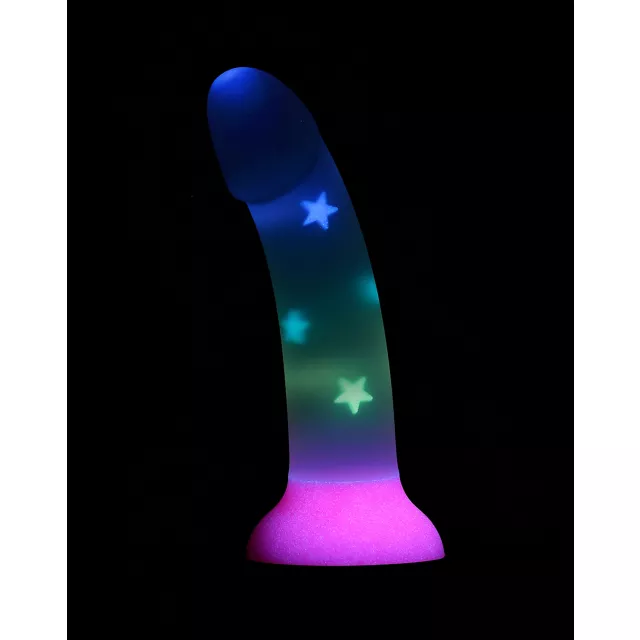 Glow in the Dark Star Struck Suction Cup Confetti Dildo 7.5 Inch - Hott Love Extreme at Spencer's
