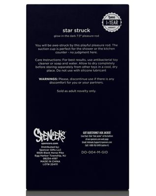 Glow in the Dark Star Struck Suction Cup Confetti Dildo 7.5 Inch - Hott Love Extreme