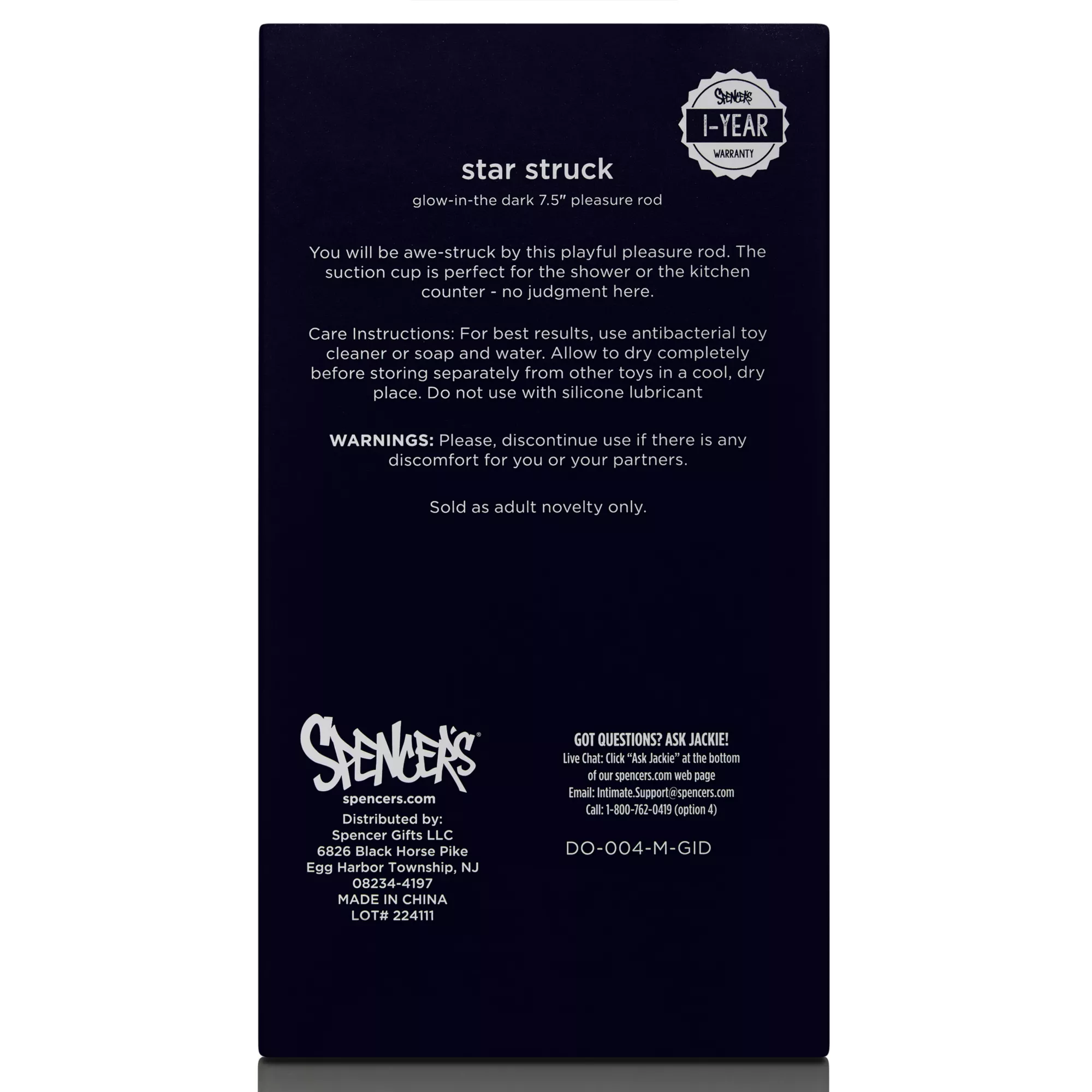 Glow in the Dark Star Struck Suction Cup Confetti Dildo - Hott Love Extreme at Spencer's