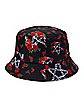 Roses and Pentagrams Bucket Hat